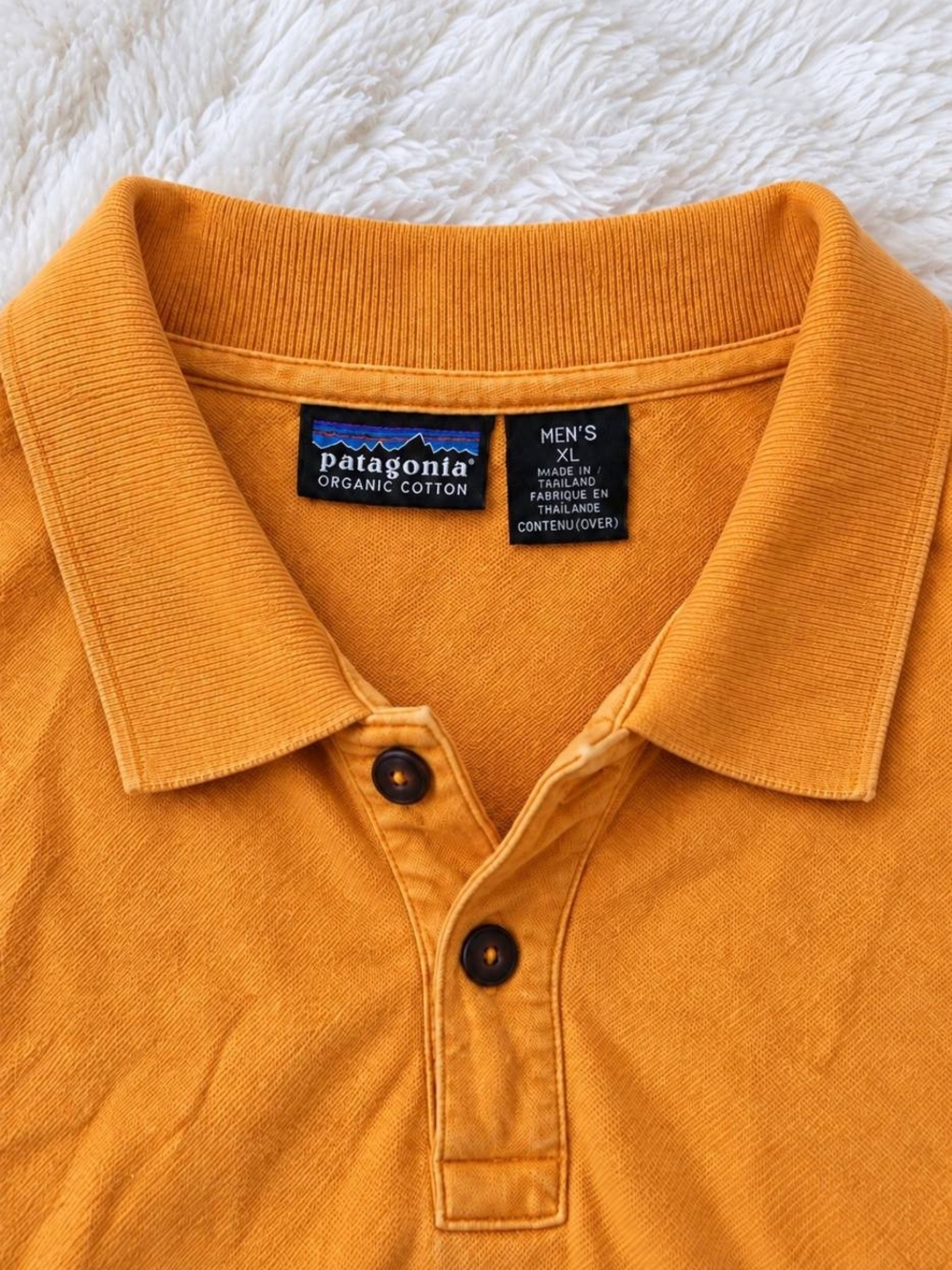 Patagonia Men’s Orange Short-Sleeve Polo - Picture 3 of 3